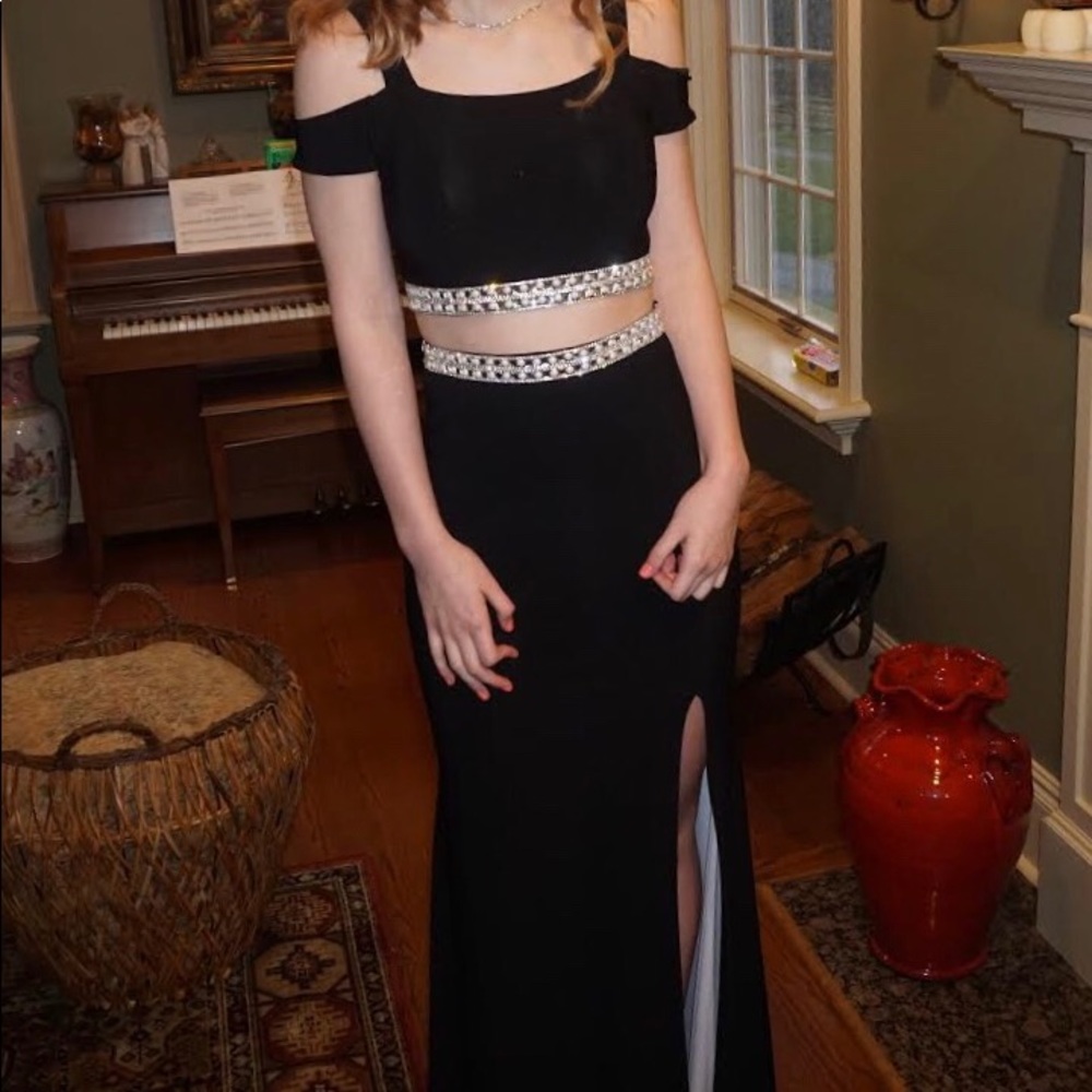 Two-piece prom dress